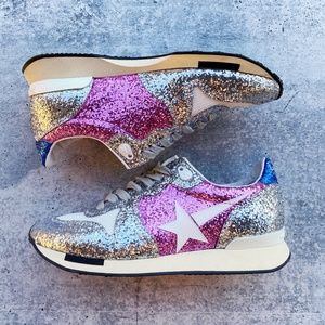 GOLDEN GOOSE DELUXE BRAND GLITTER RUNNING SNEAKER